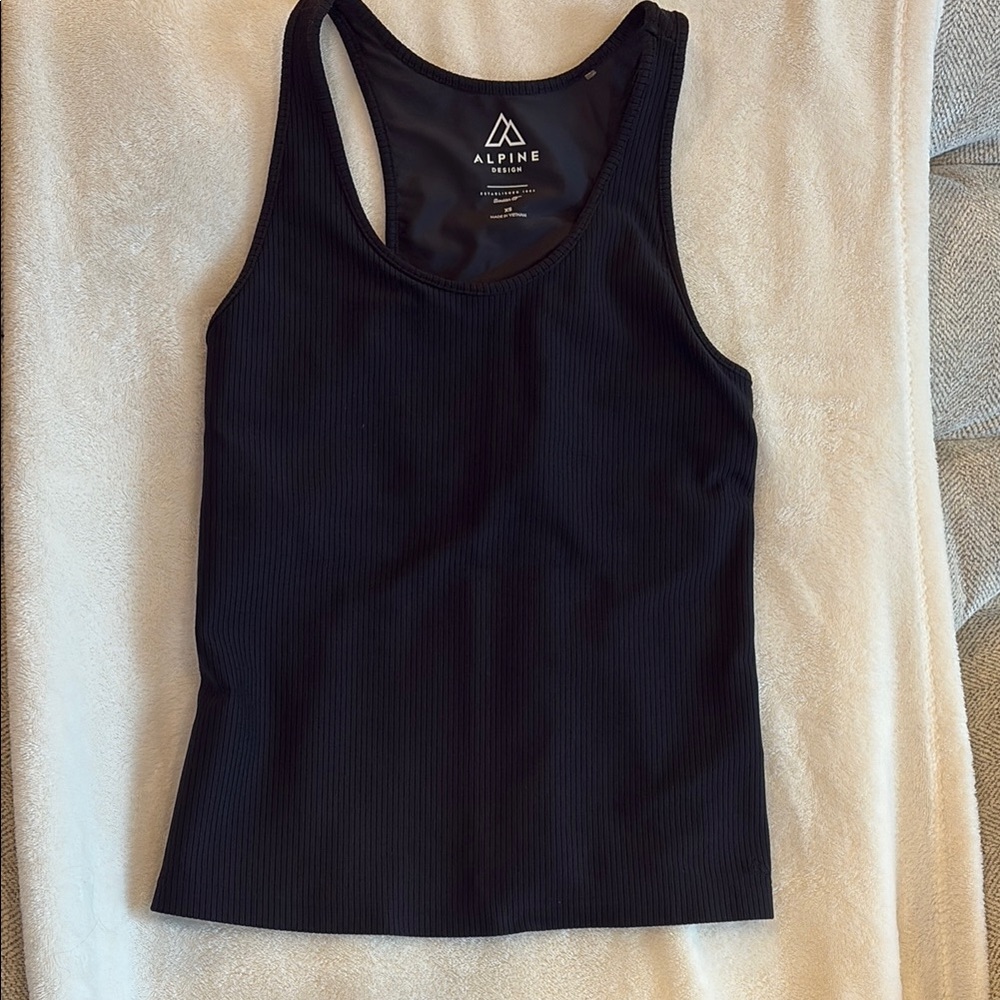Alpine Black Fitted Tank Top